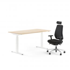 Zestaw: biurko elektryczne Modulus + krzesło biurowe Watford