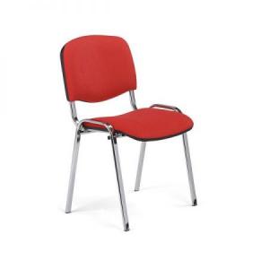 Krzesło konferencyjne ISO chrome czerwona tapicerka