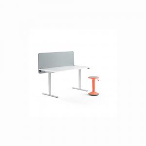 Zestaw mebli biurowych biurko elektryczne FLEXUS + stołek UP + ścianka biurkowa FOCUS