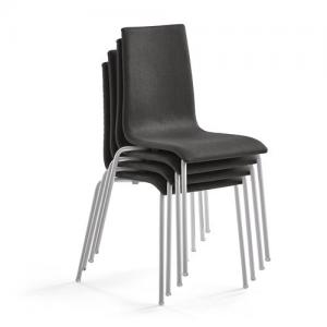 Krzesło konferencyjne MELVILLE, 4 szt., ciemnoszary, aluminium