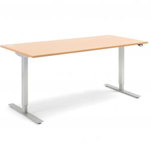 FLEXUS proste biurko elektryczne 1800x800 mm, kolor blatu: buk, laminat